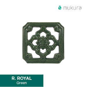 Roster Royal in Green dengan motif pilin yang cocok untuk interior tradisional dan oriental