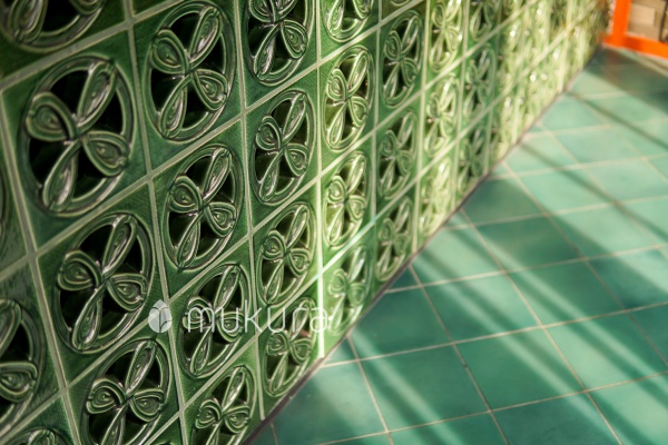 Breezeblock Roster Milan in Green, suitable for modern Balinese architecture